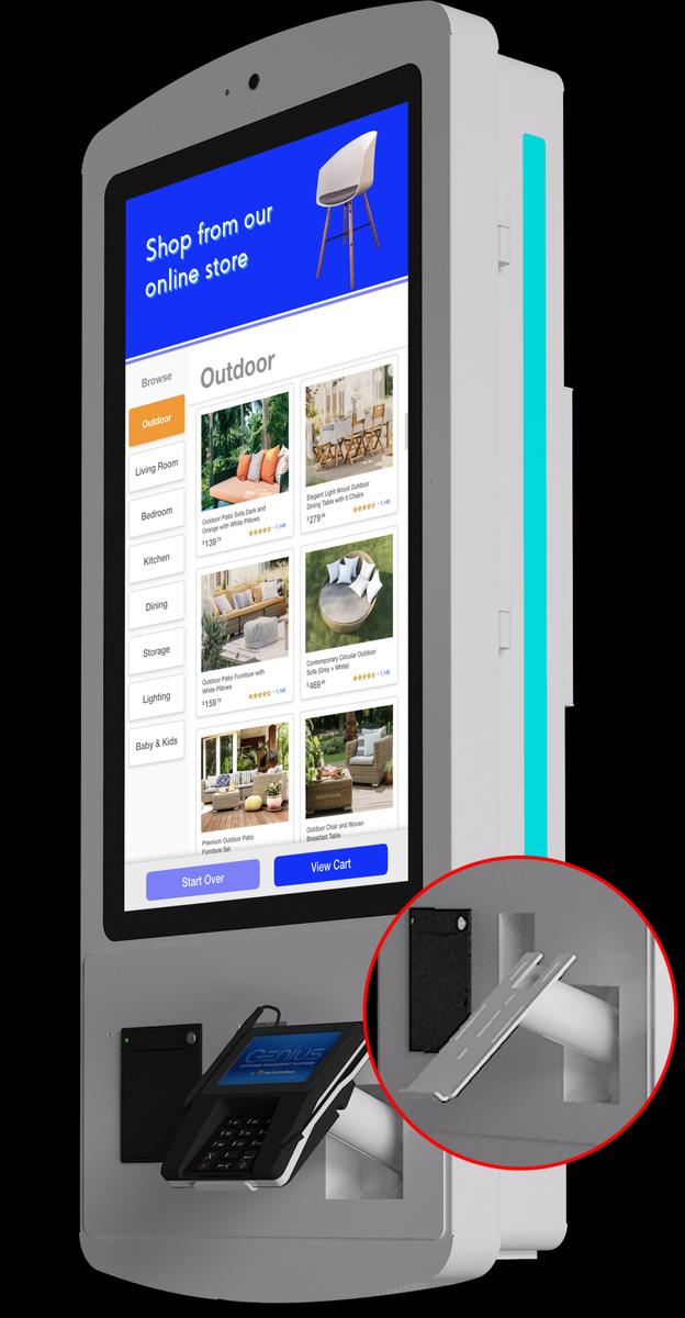32" Self Order Kiosk – Pin Pad