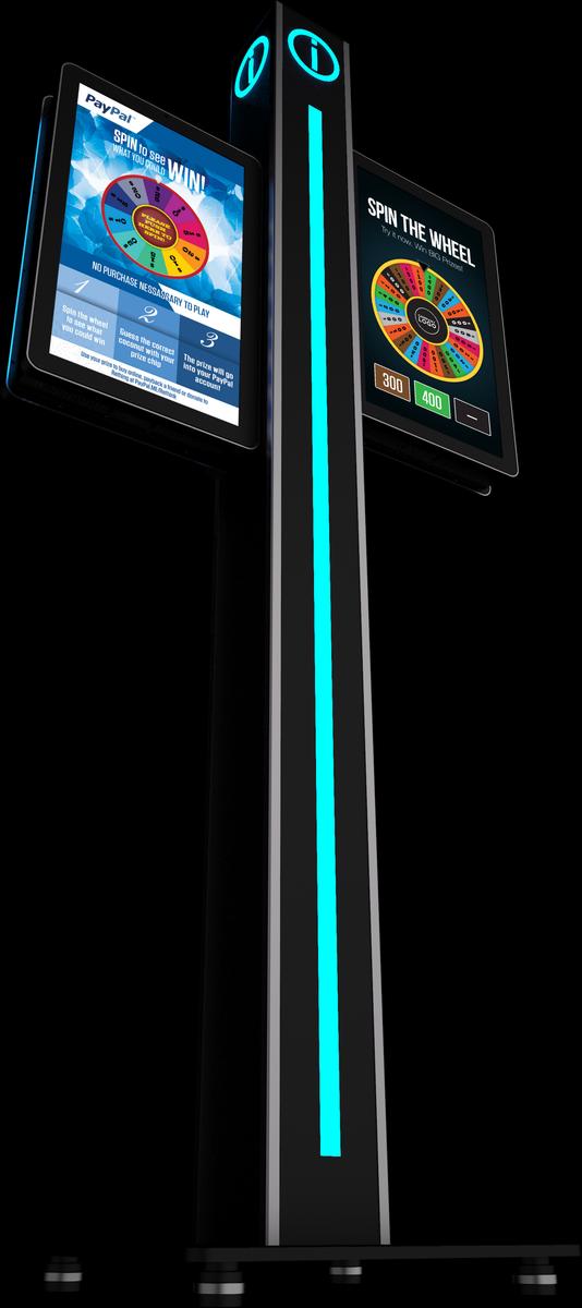 4 Screens Wayfinding & Information Kiosk 21.5” Double-Sided Mockup 5