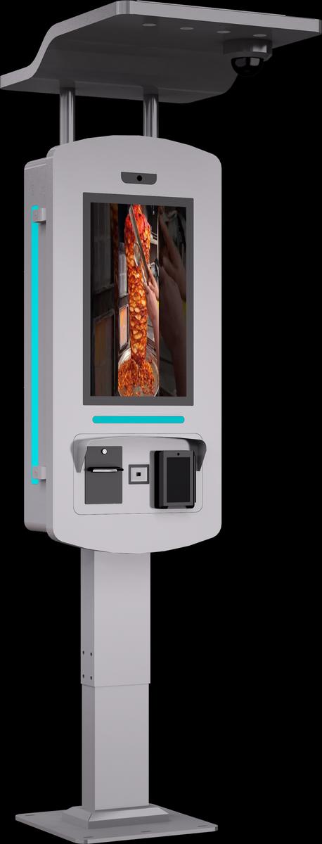 21.5" Outdoor self order kiosk right angle June 2025