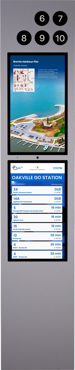 Dual Display Smart Transit Kiosk new FRONT