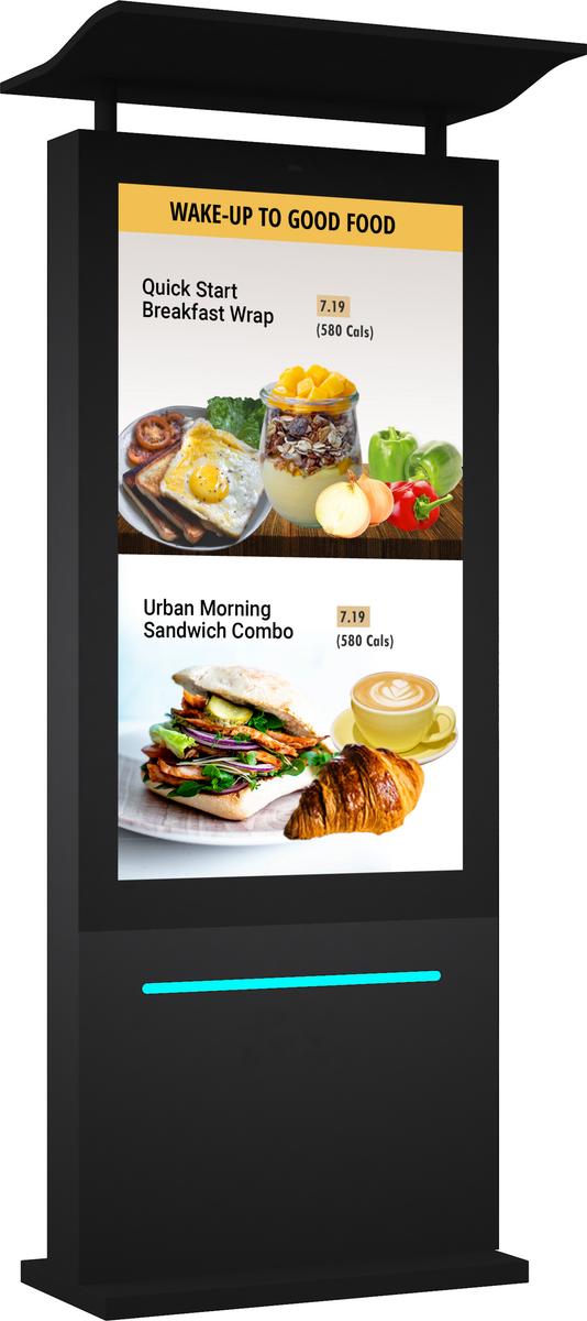 55" Outdoor Drive Thru Digital Menu Board D1 Series Single Screen mockup3