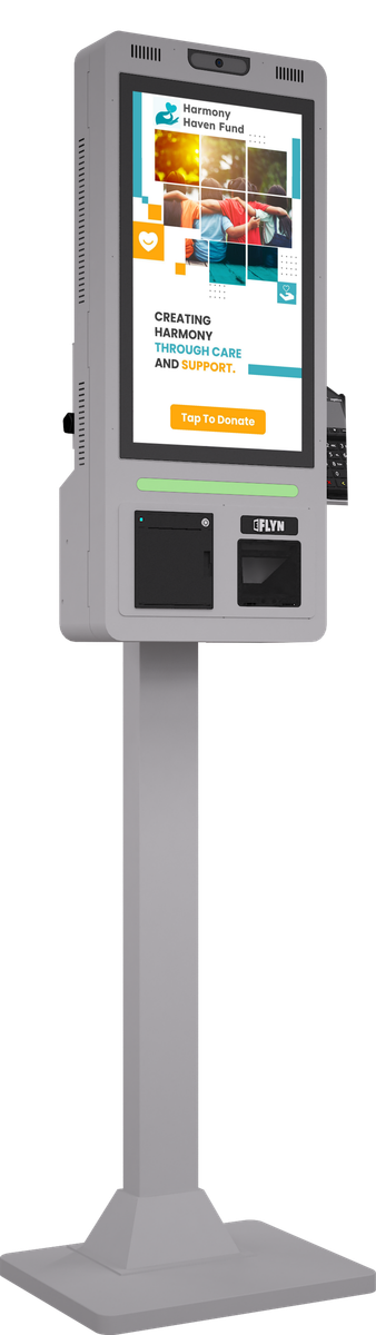 21.5" Flex QSR DONATION SHOPIFY FUNDRAISING without alert – floor standing 9