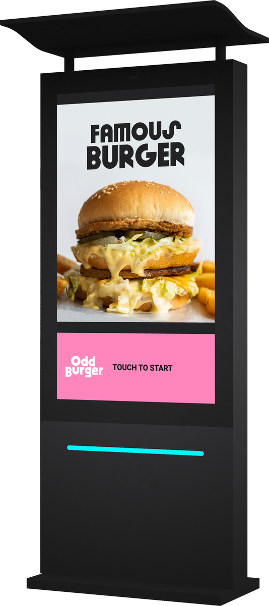 55" Outdoor Drive Thru Digital Menu Board D1 Series Single Screen mockup5