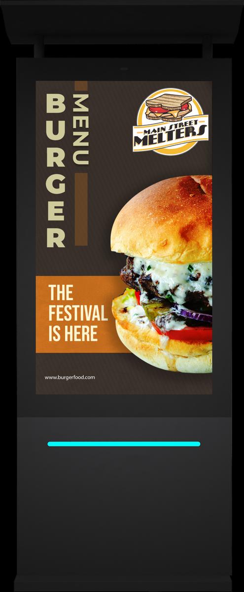 55" Outdoor Drive Thru Digital Menu Board D1 Series Single Screen mockup6