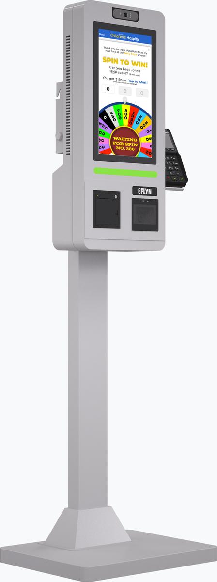 15.6" Flex QSR DONATION SHOPIFY FUNDRAISING without alert – floor standing 3