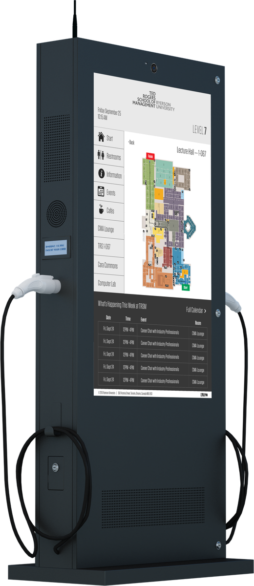 Outdoor EV Charging Station and Interactive Digital Signage V8E Series Mockup 4