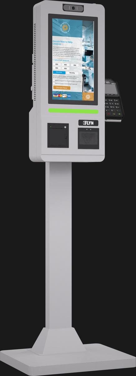 15.6" Flex QSR DONATION SHOPIFY FUNDRAISING without alert – floor standing 7