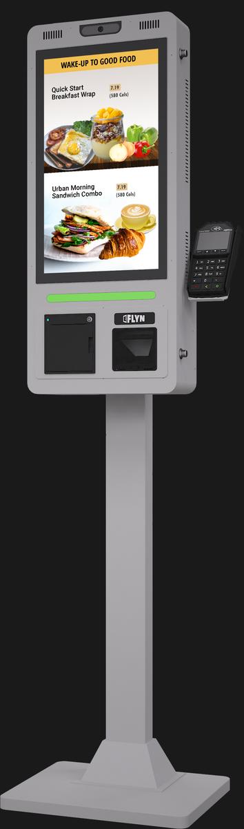 21.5" Flex QSR DONATION SHOPIFY FUNDRAISING without alert good angle – floor standing