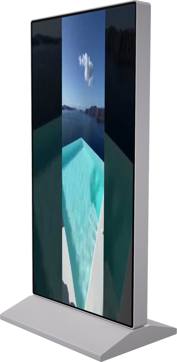 P2.5 Indoor Free Standing Display 960x1920mm High Brightness Non Touch White Mockup 3