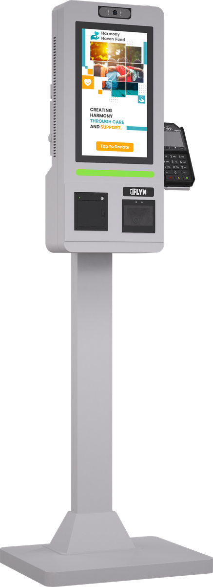 15.6" Flex QSR DONATION SHOPIFY FUNDRAISING without alert – floor standing 7