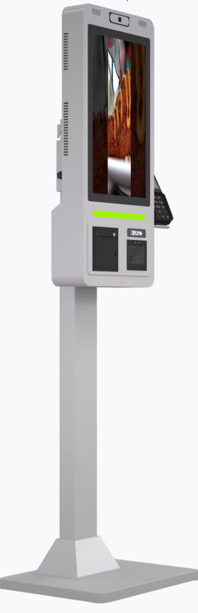 21.5" Self Ordering Kiosk Flex Series New Pos white Mockup 9