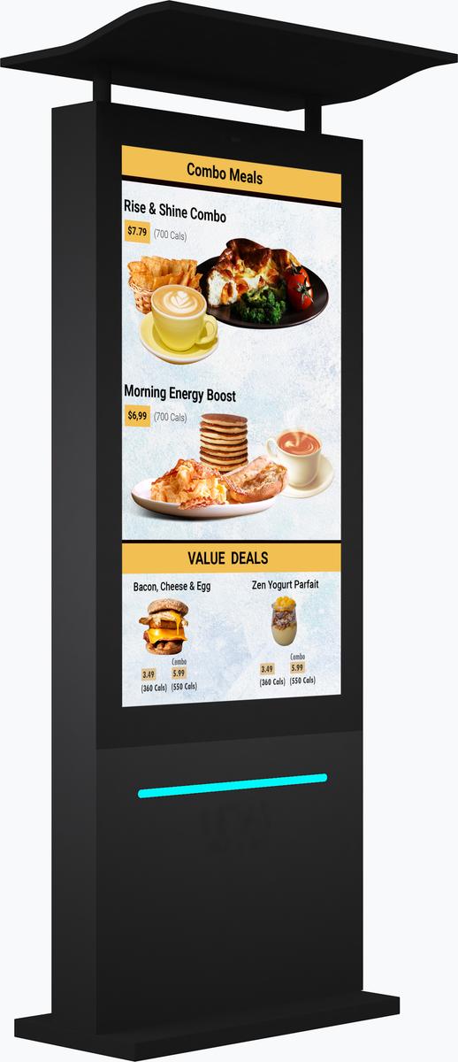 55" Outdoor Drive Thru Digital Menu Board D1 Series Single Screen mockup4
