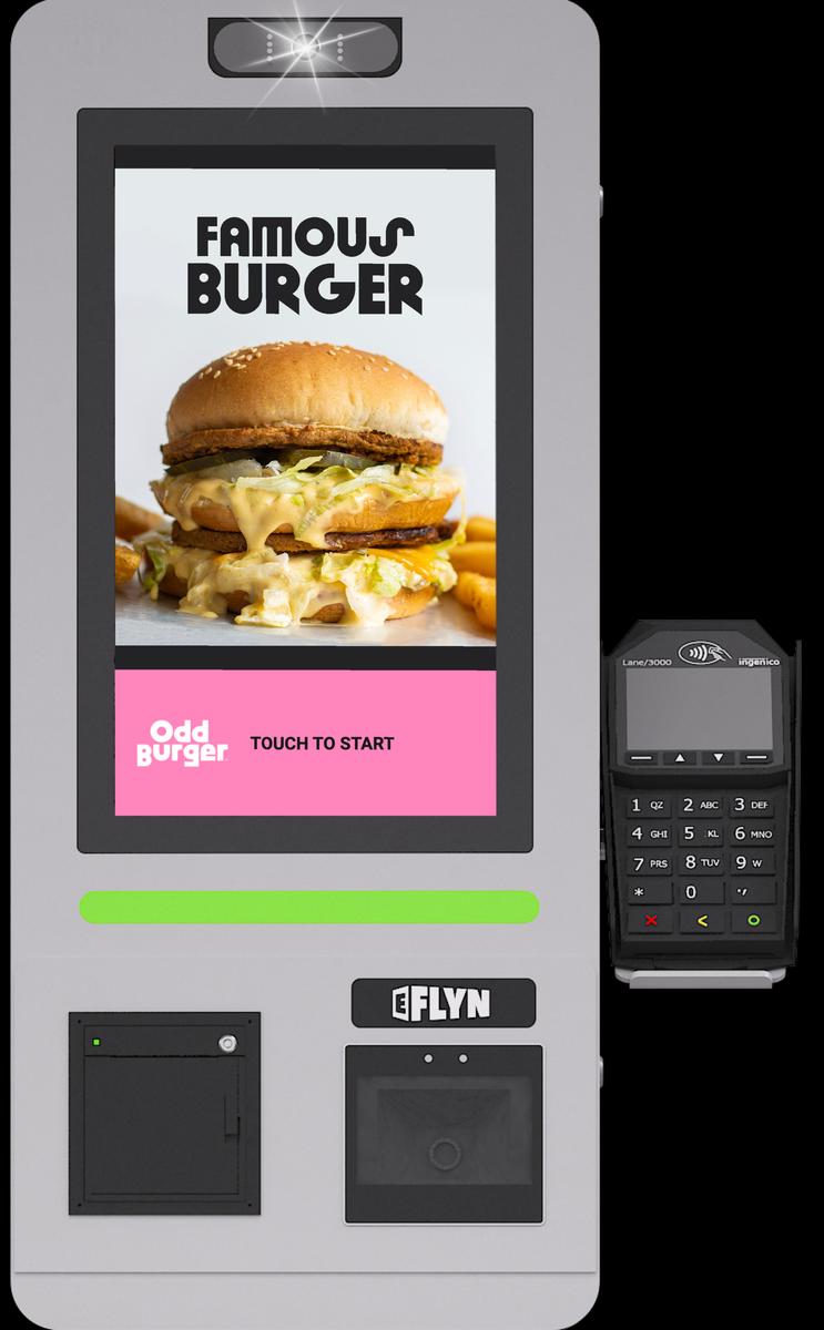 15.6" Self Ordering Kiosk Flex New Pos  Mockup camera