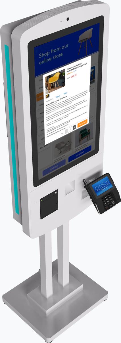 Eflyn 32" Self Order Kiosks Pro Series ads Shopease