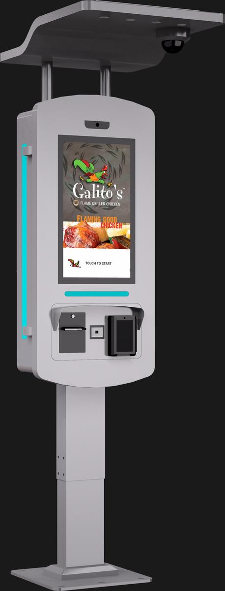 21.5" Outdoor self order kiosk right angle June 2025