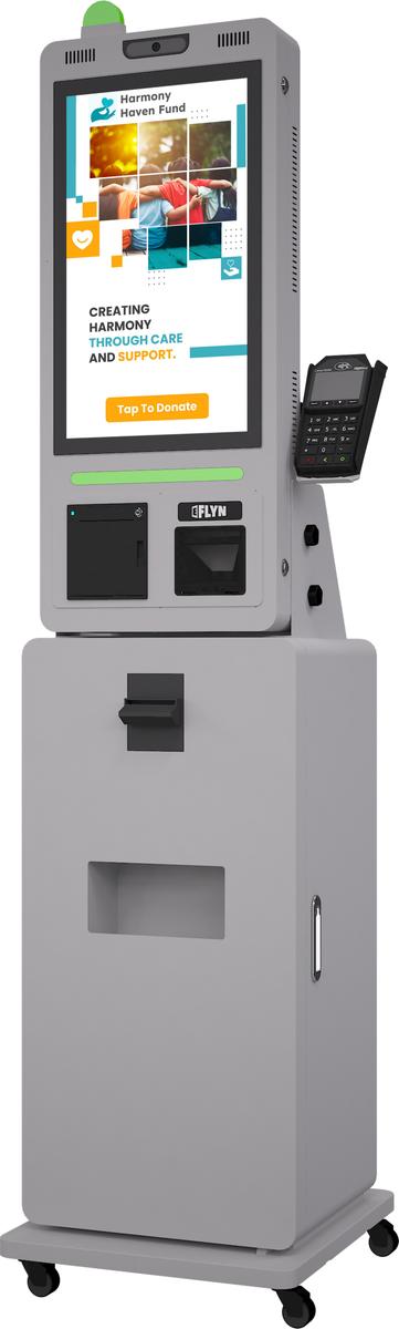 Universal Pay CashBox Cash Acceptor Flex Series self-order kiosks Mockup real image 8