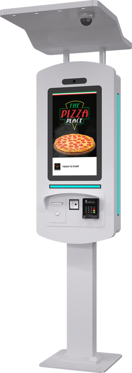 21.5" Outdoor Self Order Kiosk 2023 in White 3