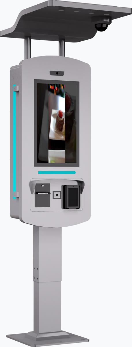 21.5" Outdoor self order kiosk right angle June 2025