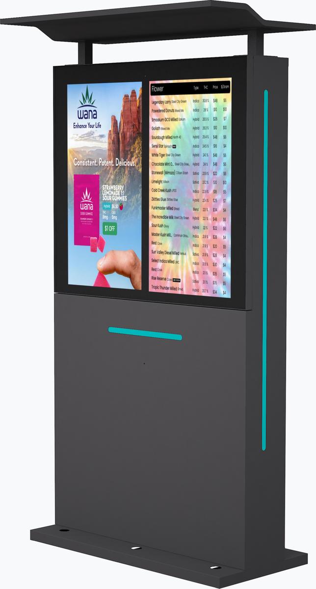 32" Outdoor Drive Thru Digital Menu Board D2 Series Dual Screens Mockup 2