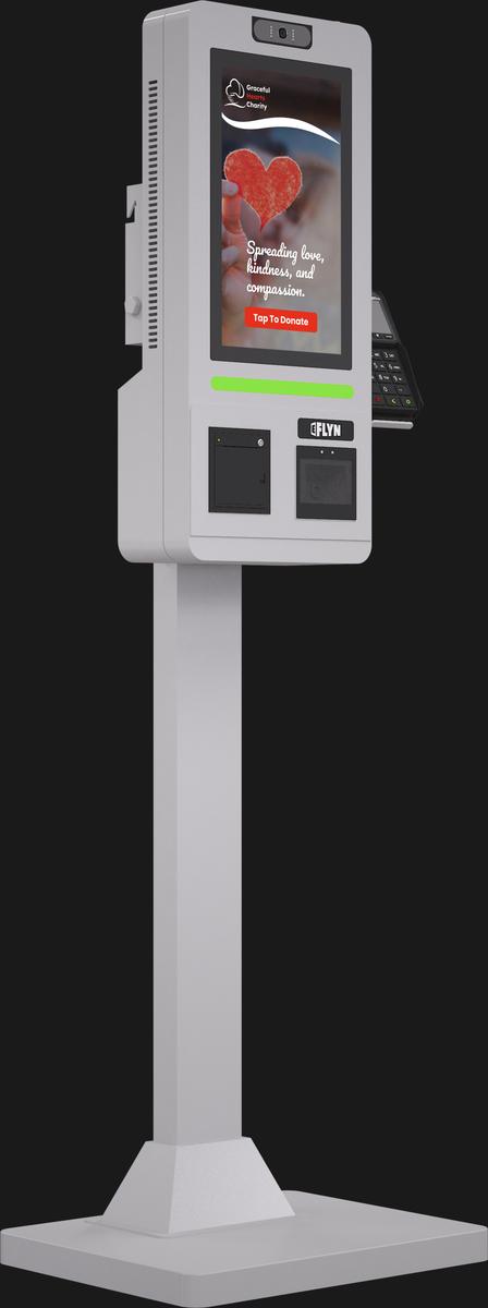 15.6" Flex QSR DONATION SHOPIFY FUNDRAISING without alert – floor standing 3