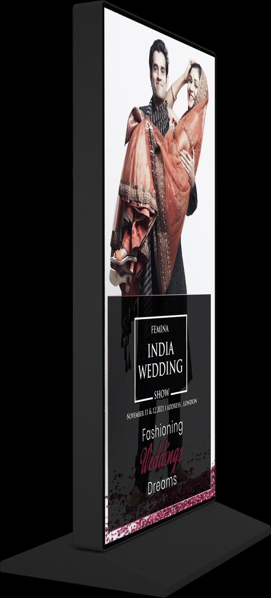 P2.5 Indoor Free Standing Display 960x1920mm High Brightness Non Touch Black Mockup 2