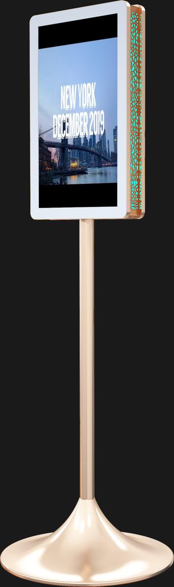 21.5” Interactive Touch Screen Double Sided Pedestal Digital Signage Mockup 2