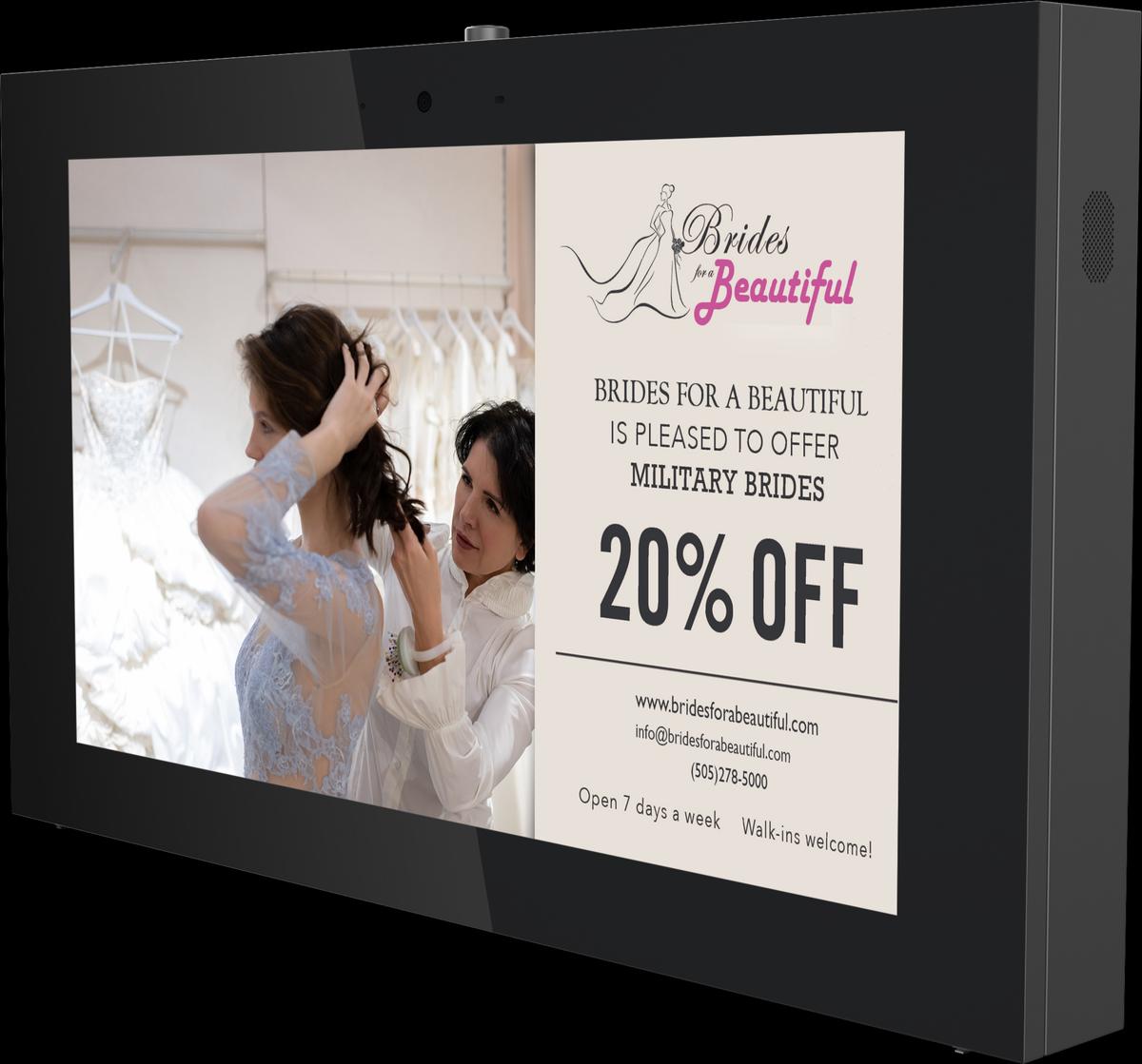 55inches Outdoor Wallmountable Digital Signage Horizontal Mockup 3