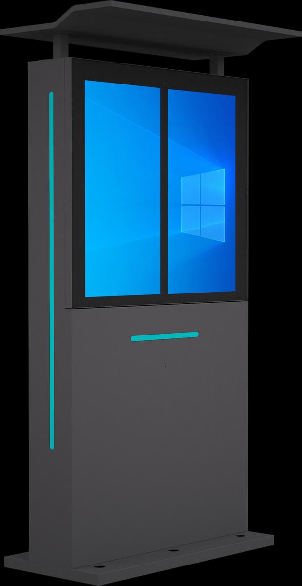 32" Outdoor Drive Thru Digital Menu Board D2 Series Dual Screens Mockup 1
