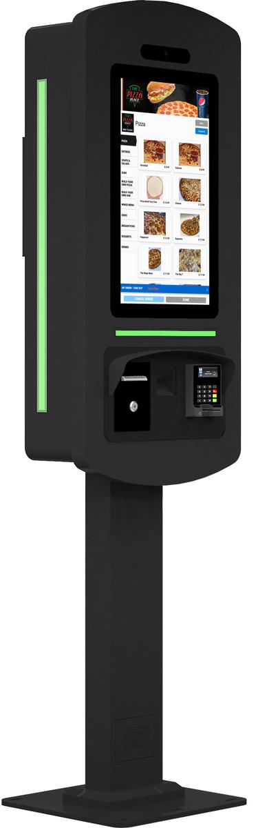 SelfServe+ 21.5" Outdoor Self Order Kiosk Black Mockup 9