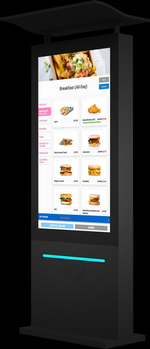 55" Outdoor Drive Thru Digital Menu Board D1 Series Single Screen mockup1