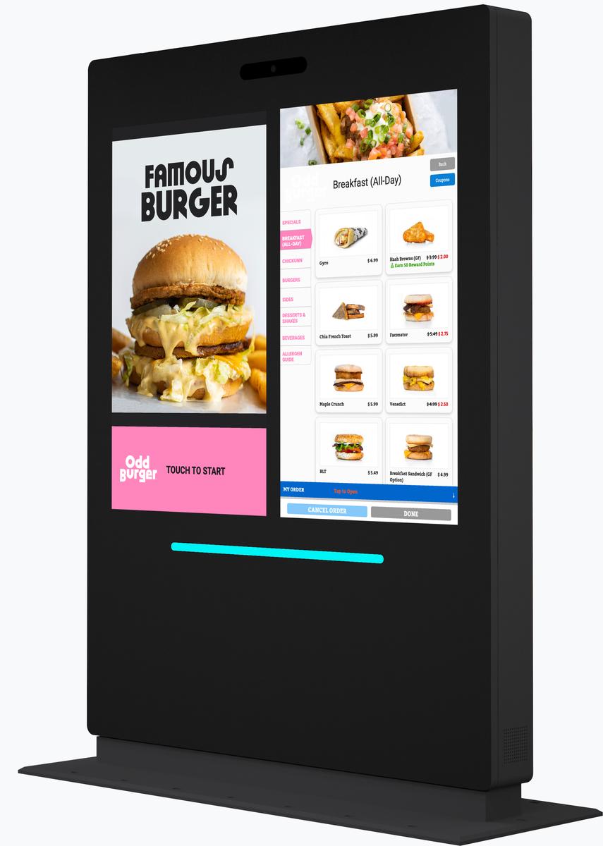 55" Outdoor Drive Thru Digital Menu Board D2 Series Dual Screens 1