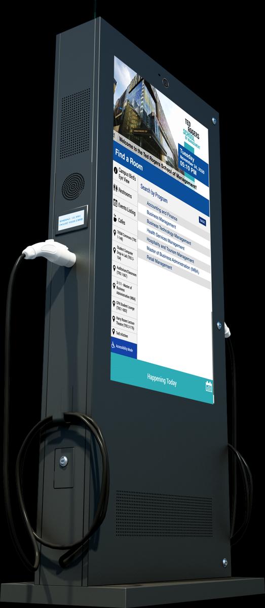 Outdoor EV Charging Station and Interactive Digital Signage V8E Series Mockup 7