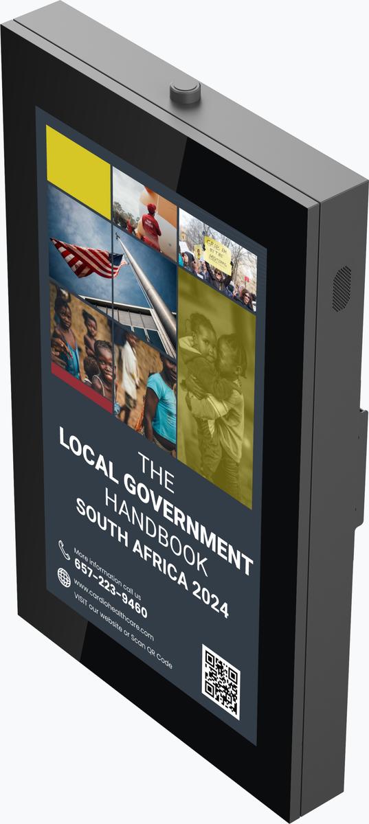 55inches Outdoor Wallmountable Digital Signage Vertical Mockup 6