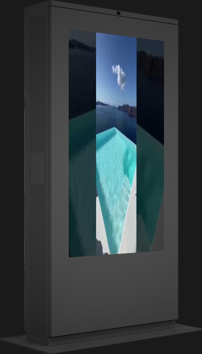 75 Double Sided High Brightness Outdoor LCD Monitor Mockup 6