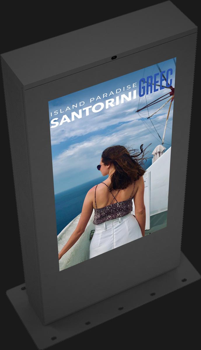 75 Double Sided High Brightness Outdoor LCD Monitor Mockup 7