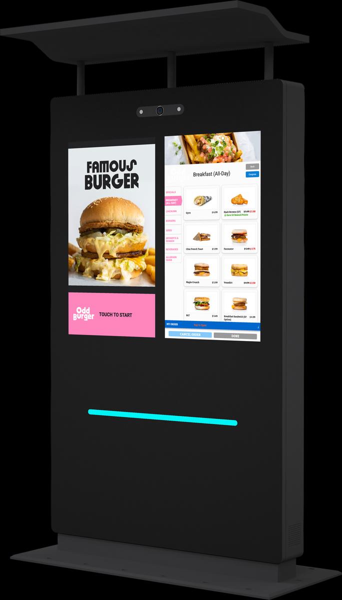 43" Outdoor Drive Thru Digital Menu Board D2 Series Dual Screens 1