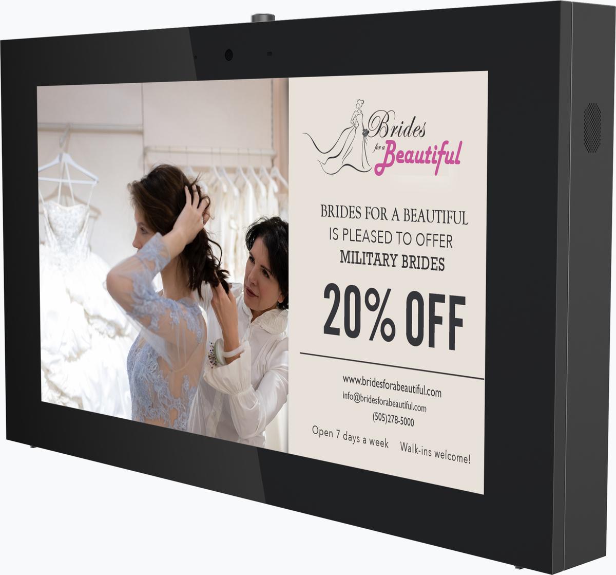 55inches Outdoor Wallmountable Digital Signage Horizontal Mockup 3