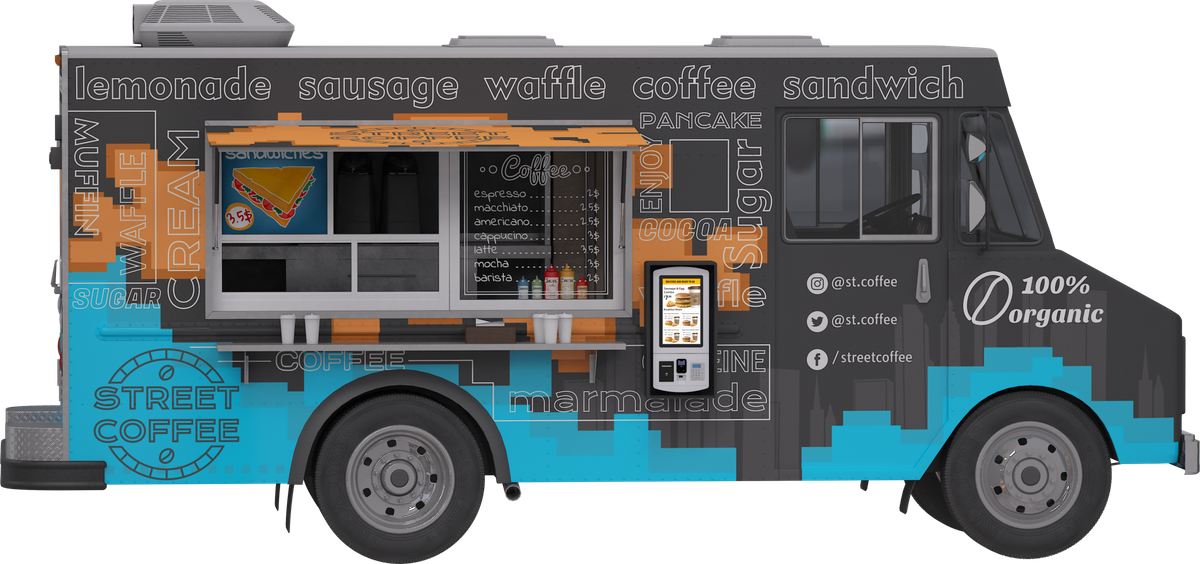 Food Truck Outdoor Self Checkout Kiosk 2