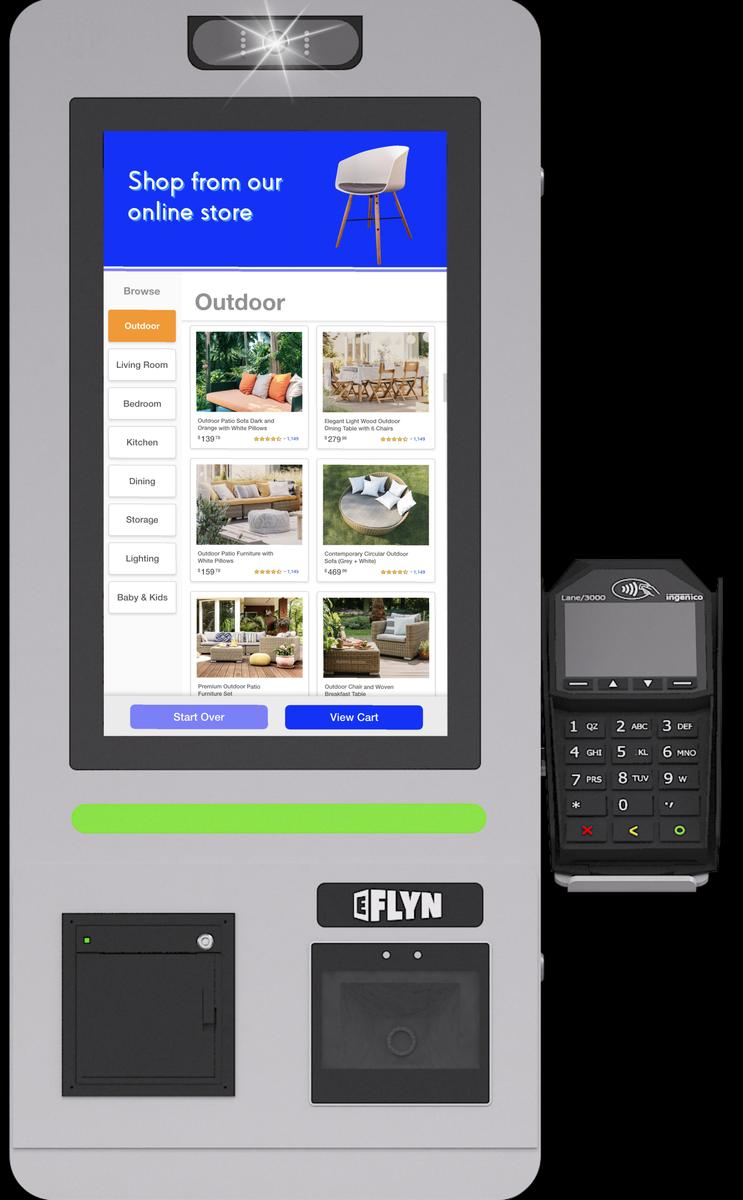 15.6" Self Ordering Kiosk Flex New Pos  Mockup camera