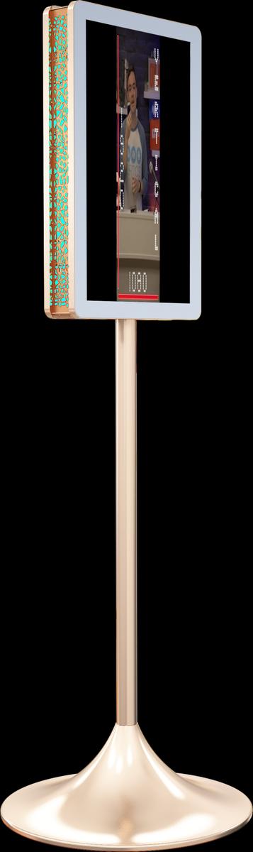 21.5” Interactive Touch Screen Double Sided Pedestal Digital Signage Mockup 3