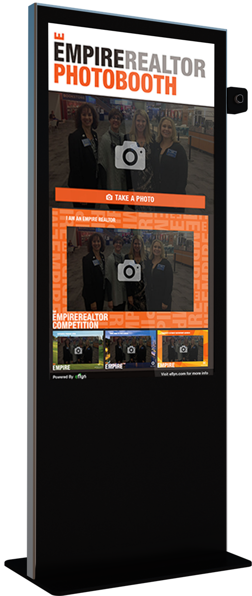 Socialbooth Pro kiosk with camera mockup
