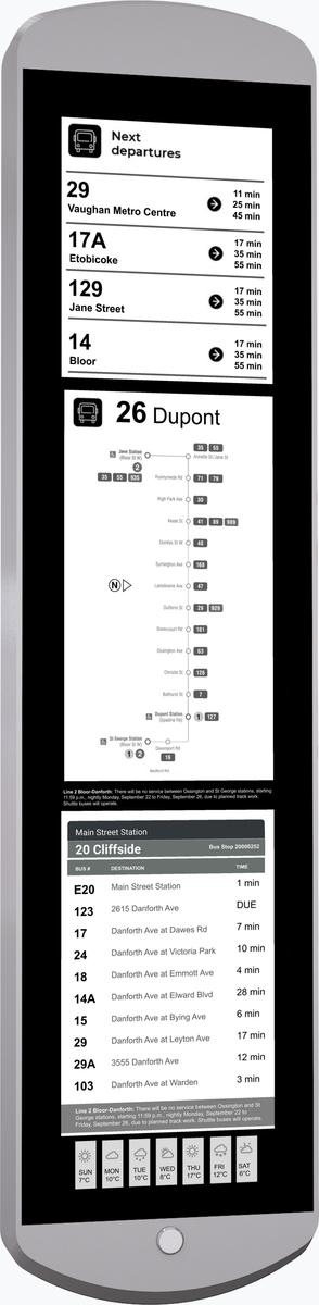 Triple 13″ Outdoor E-Ink Display mockup 2