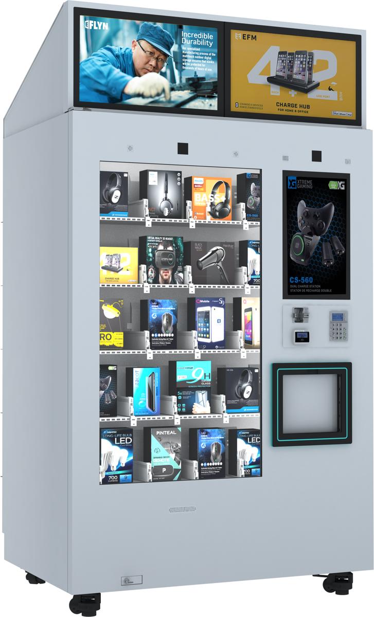 Robomarket Smart Micro Market Vending Machine Slim Series Mockup Electronics Mockup 1