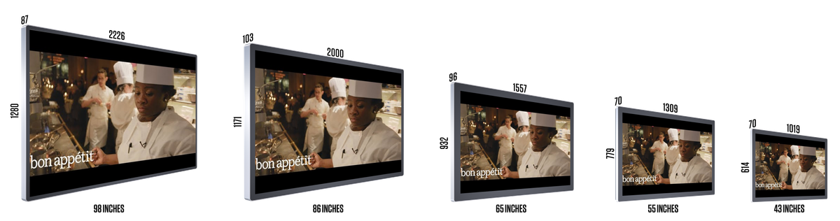 Horizontal Wallmounts Size Specs