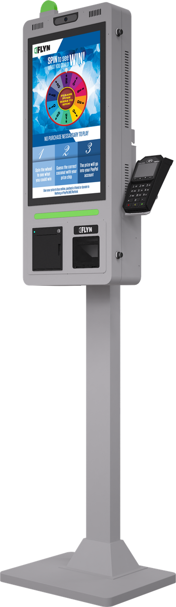 21.5″ Flex QSR DONATION SHOPIFY FUNDRAISING with alert – floor standing 5