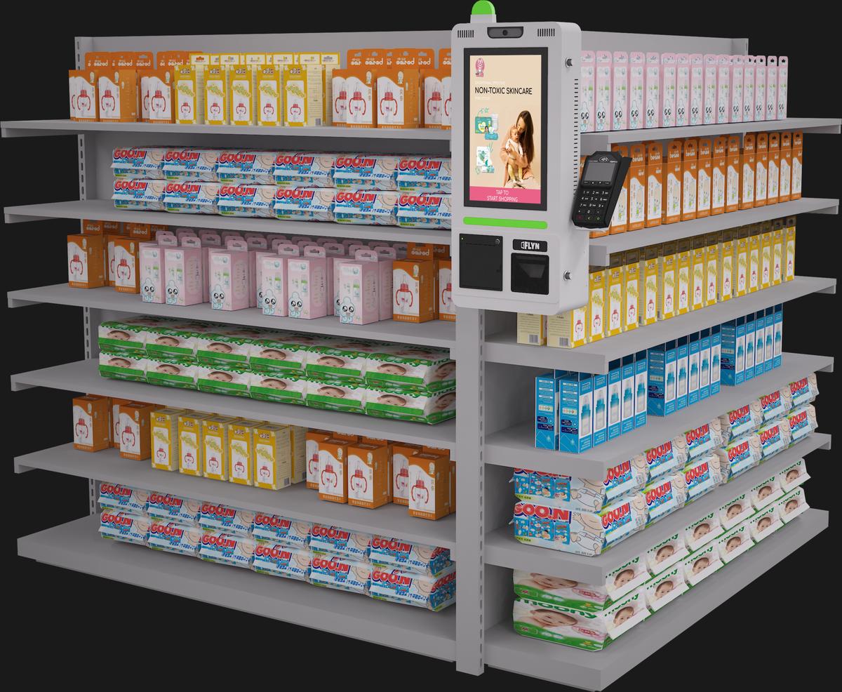 15.6" Self Ordering Kiosk Flex shelf mockup 2