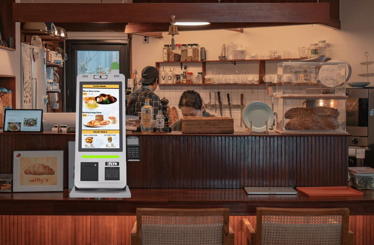 21.5inches Self Checkout Kiosk in restaurant 1