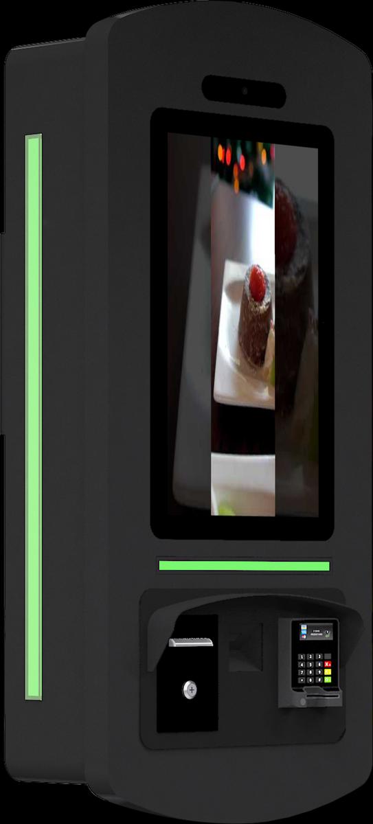 SelfServe+ 21.5" Outdoor Self Order Kiosk Black Mockup 8