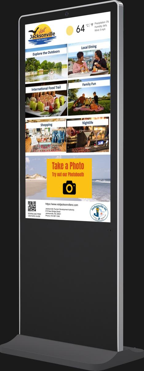 new 49 Indoor Floor Standing Kiosk black base 4