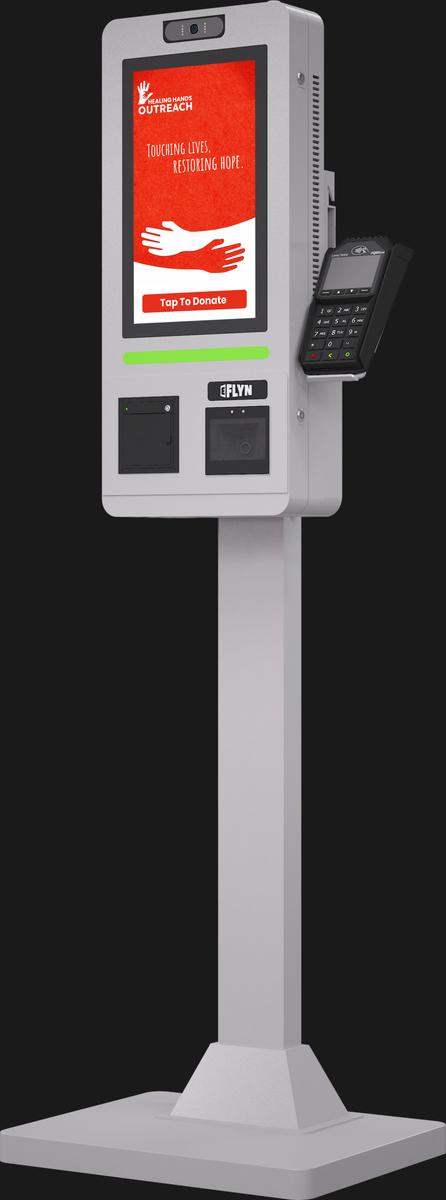 15.6" Flex QSR DONATION SHOPIFY FUNDRAISING without alert – floor standing 6
